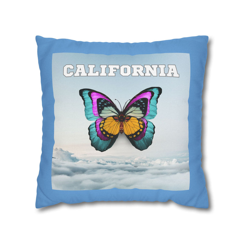 CALIFORNIA BUTTERFLY Bohemian Design Square Pillowcase - Artistic Home Decor