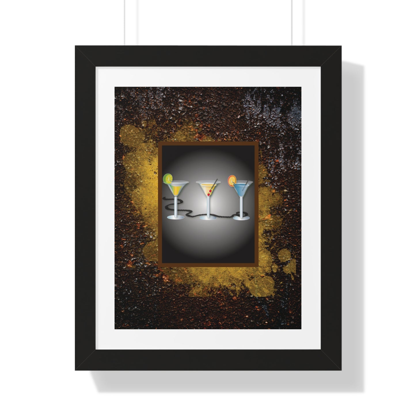 RUSTIC MARTINI Framed Poster - Urban Wall Art for Home Decor