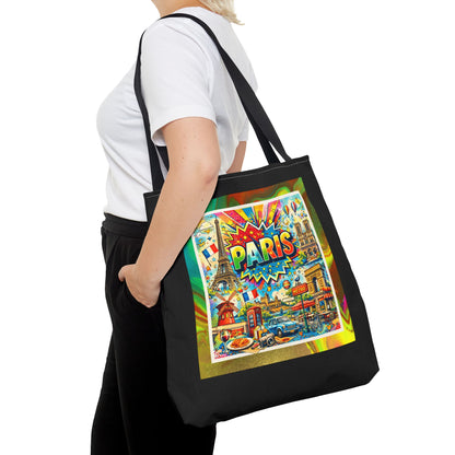 GRAFFITI PARIS- AOP Tote Bag (BLACK)