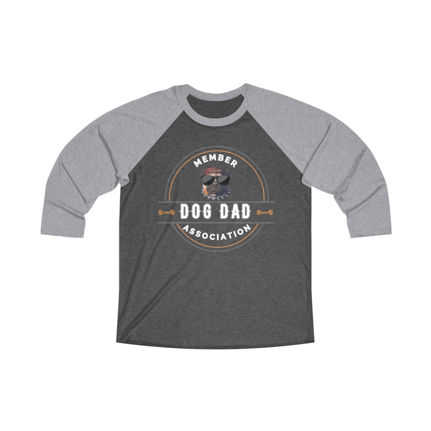 DOG DAD ASSOCIATION- Unisex Tri-Blend 34 Raglan Tee