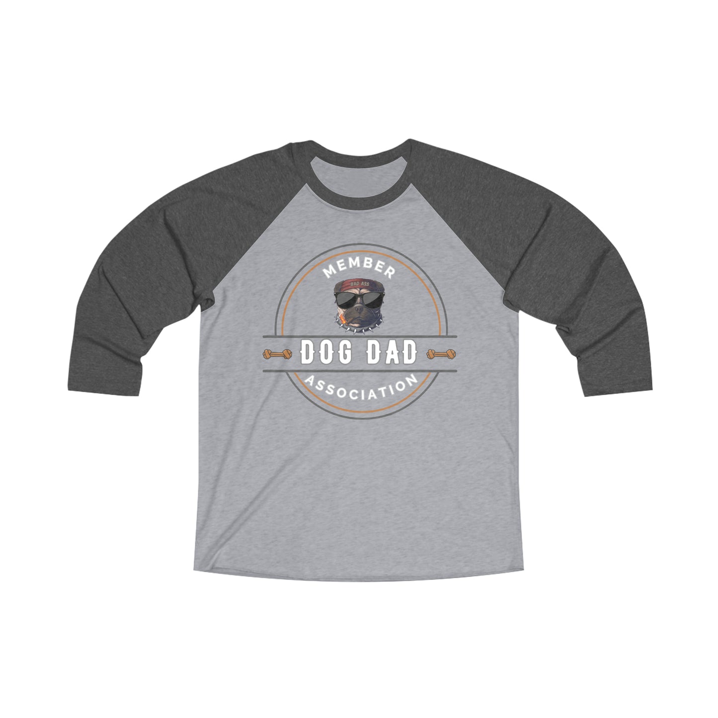 DOG DAD ASSOCIATION- Unisex Tri-Blend 34 Raglan Tee