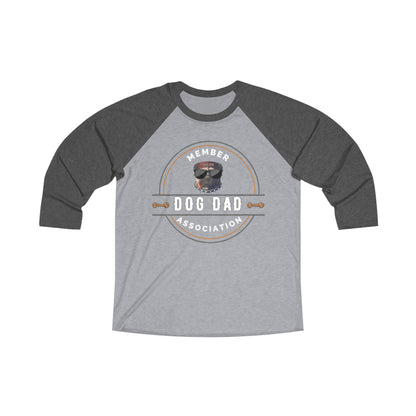 DOG DAD ASSOCIATION- Unisex Tri-Blend 34 Raglan Tee