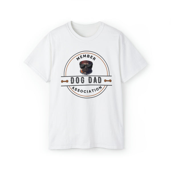 DOG DAD ASSOCIATION- T Shirt (WHITE OR LT.GREY)