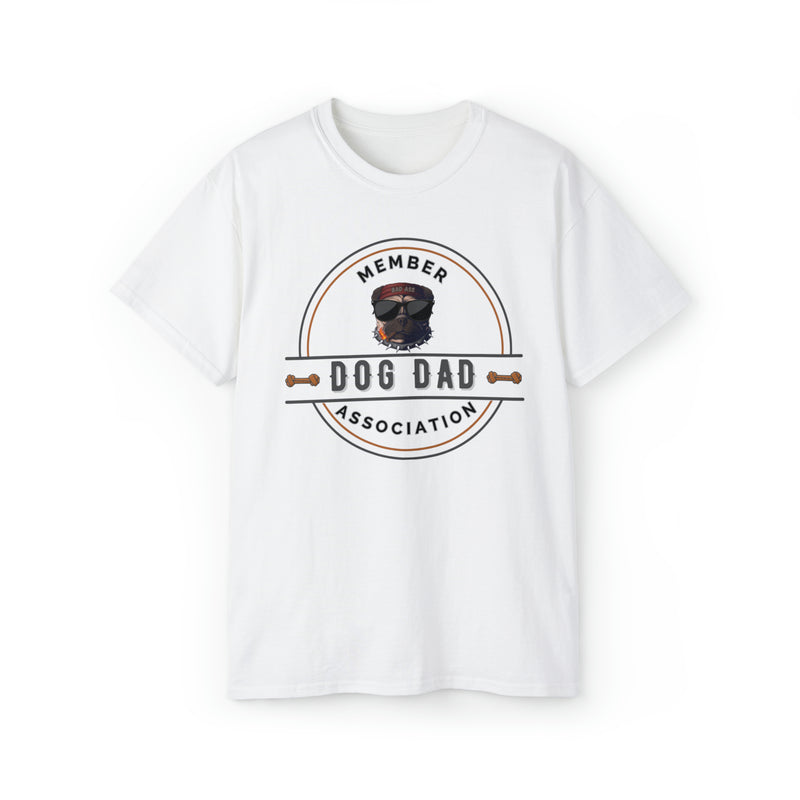 DOG DAD ASSOCIATION- T Shirt (WHITE OR LT.GREY)