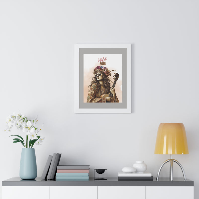 WILD SOUL (grey background)- Urban Wall Art for Home Decor