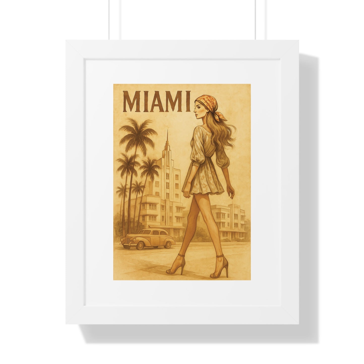 VINTAGE MIAMI - “ Trending Framed Print  for Stylish Homes”