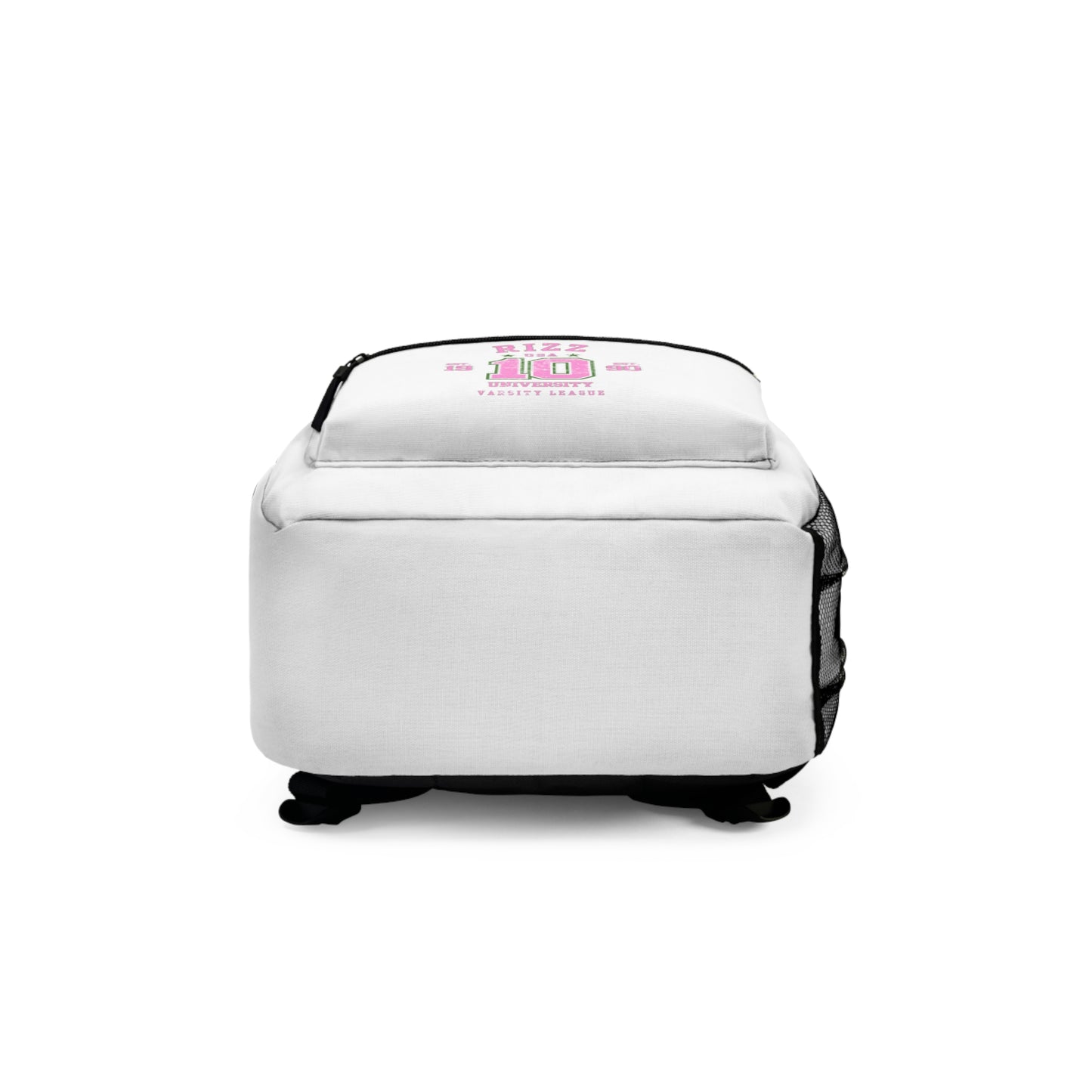 1990 RIZZ UNIVERSITY- VARSITY LEAGUE - Empire Backpack (WHITE)"Perfect Back-to-School Choice"