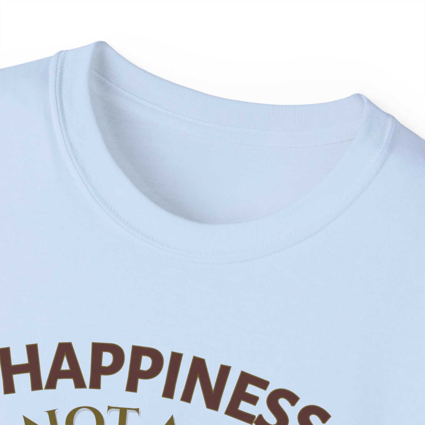 HAPPINESS IS NOT A GOAL-IT'S A BY-PRODUCT OF A LIFE WELL LIVED- T Shirt (variety Of lite Colors) "Reminder To Live Life To The Fullest"