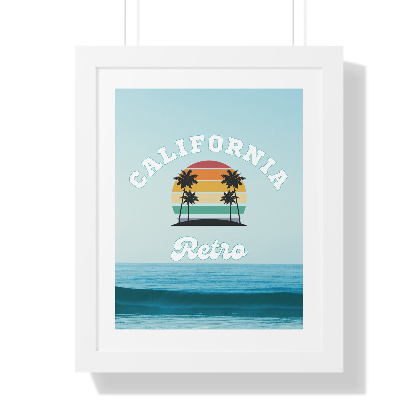 CALIFORNIA RETRO -Framed Poster - Wall Art for Home Decor