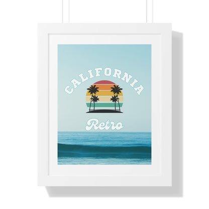 CALIFORNIA RETRO -Framed Poster - Wall Art for Home Decor