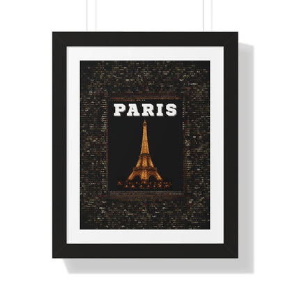 PARIS AT NIGHT- "Sleek Framed Print With Timeless Appeal”