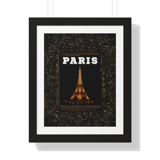 PARIS AT NIGHT- Framed Poster - Urban Wall Art for Home Decor