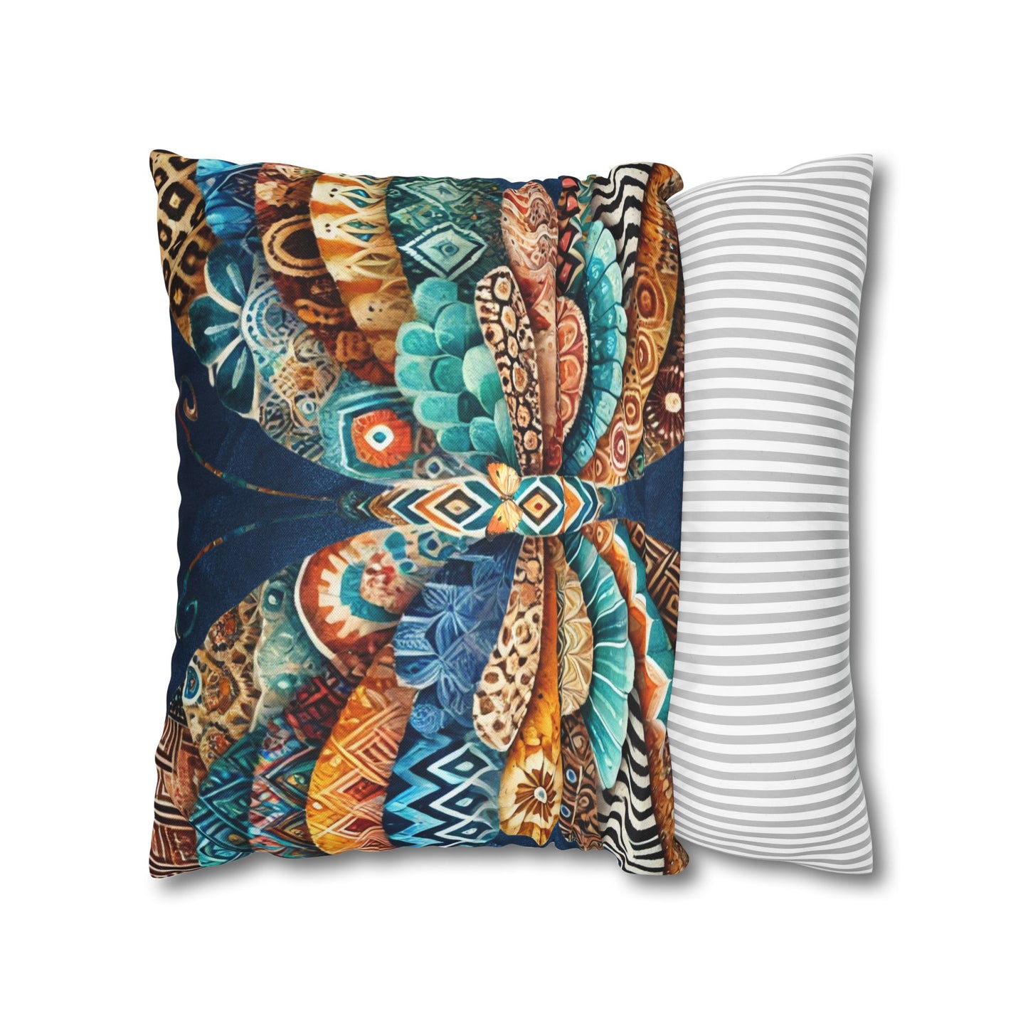 BOHEMIAN BUTTERFLY- Bohemian Design  18 x 18  Pillowcase