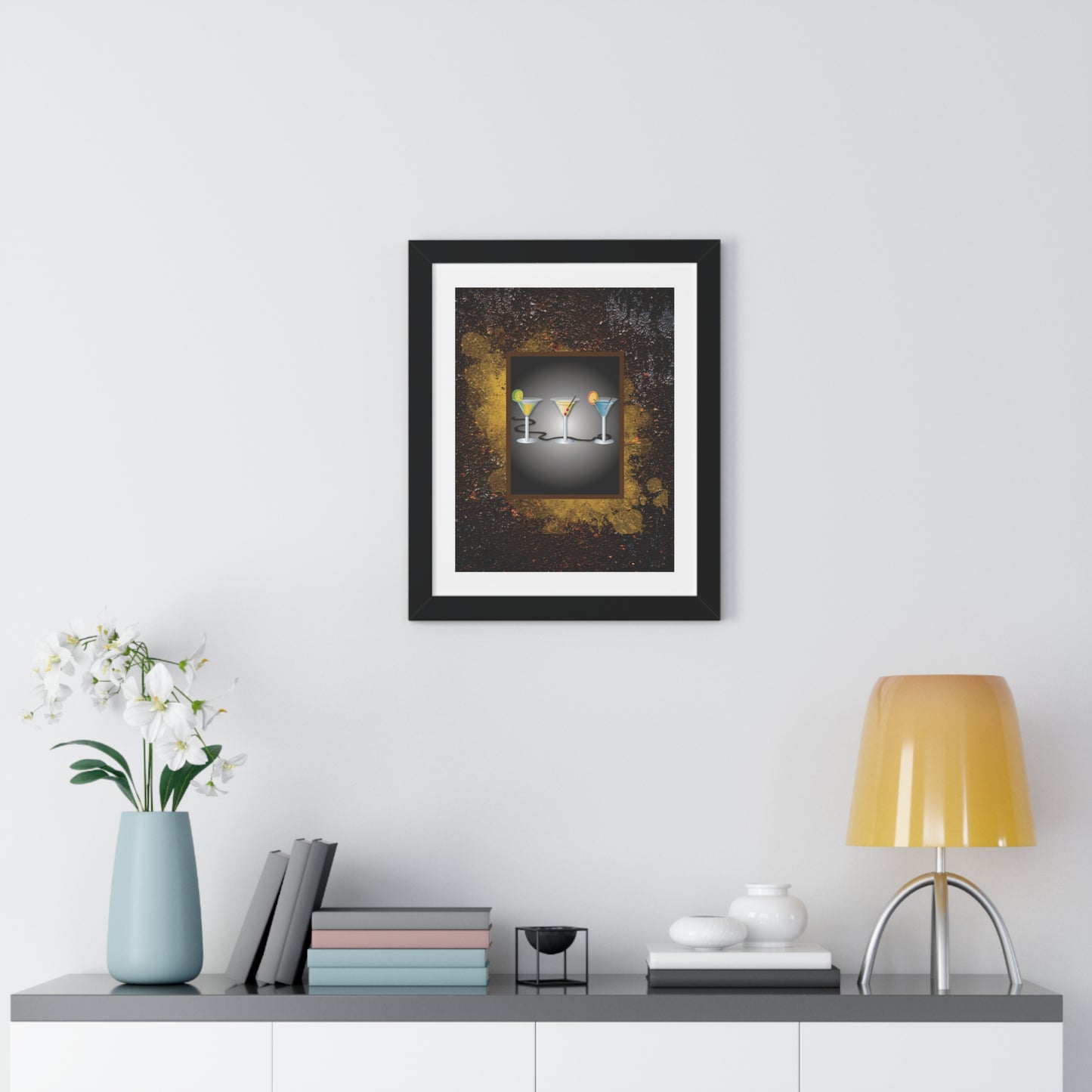 RUSTIC MARTINI Framed Poster - Urban Wall Art for Home Decor
