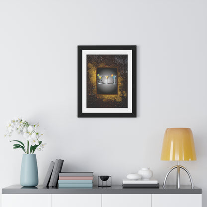 RUSTIC MARTINI Framed Poster - Urban Wall Art for Home Decor