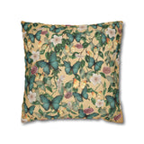 FLOWER POWER Bohemian Floral Pillowcase (COVER ONLY) - Vibrant Decorative Throw Cushion Cover