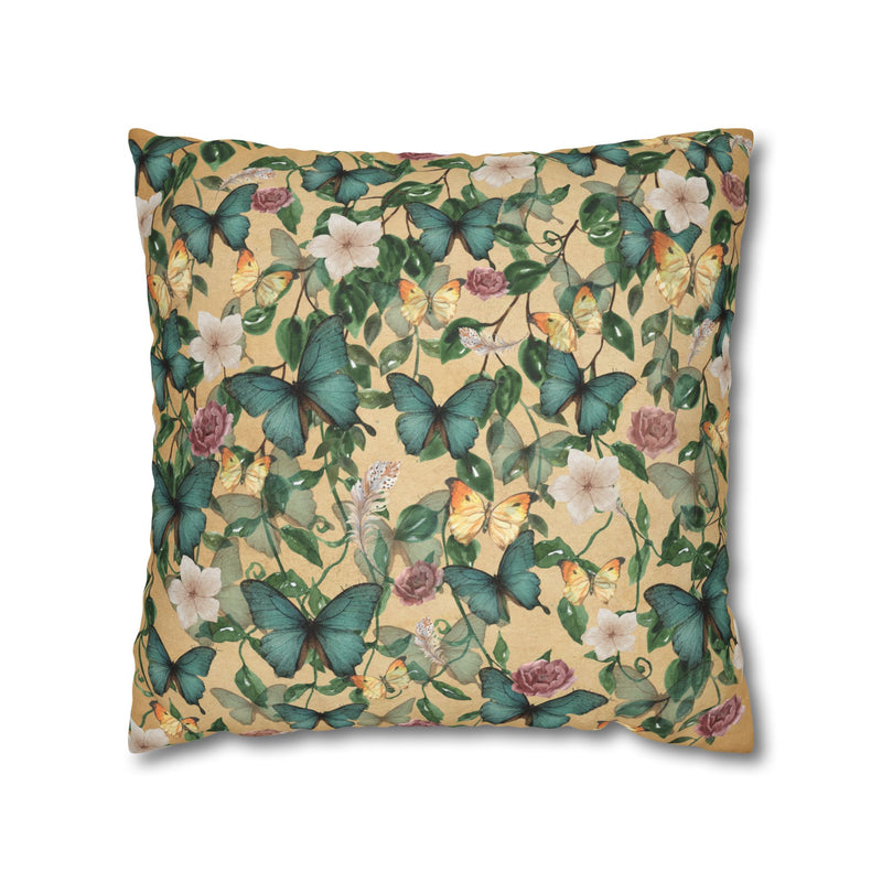 FLOWER POWER Bohemian Floral Pillowcase (COVER ONLY) - Vibrant Decorative Throw Cushion Cover