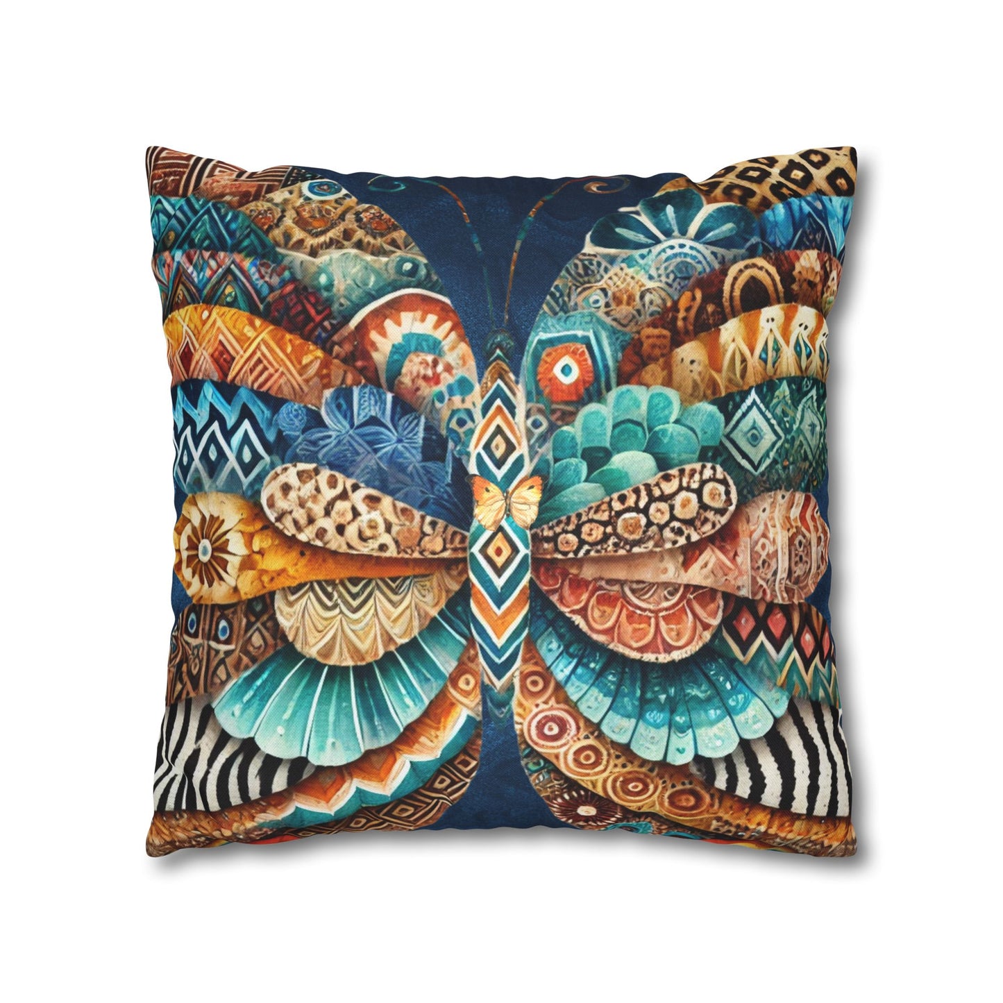 BOHEMIAN BUTTERFLY- Bohemian Design  18 x 18  Pillowcase
