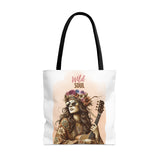 WILD SOUL- AOP Tote Bag (white)