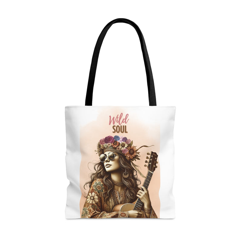 WILD SOUL- AOP Tote Bag (white)