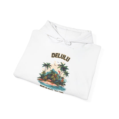 DELULU BEACH CLUB- VARSITY LEAGUE- Unisex Heavy Blend Hooded Sweatshirt-“Trending Streetwear Hoodie — Cozy  Campus Top Pick”