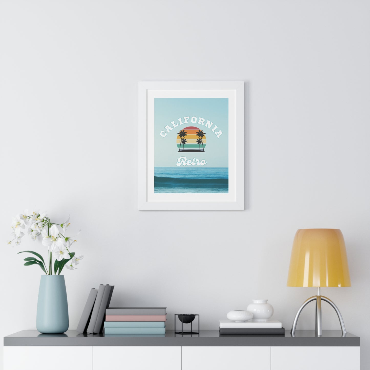 CALIFORNIA RETRO -Framed Poster - Wall Art for Home Decor