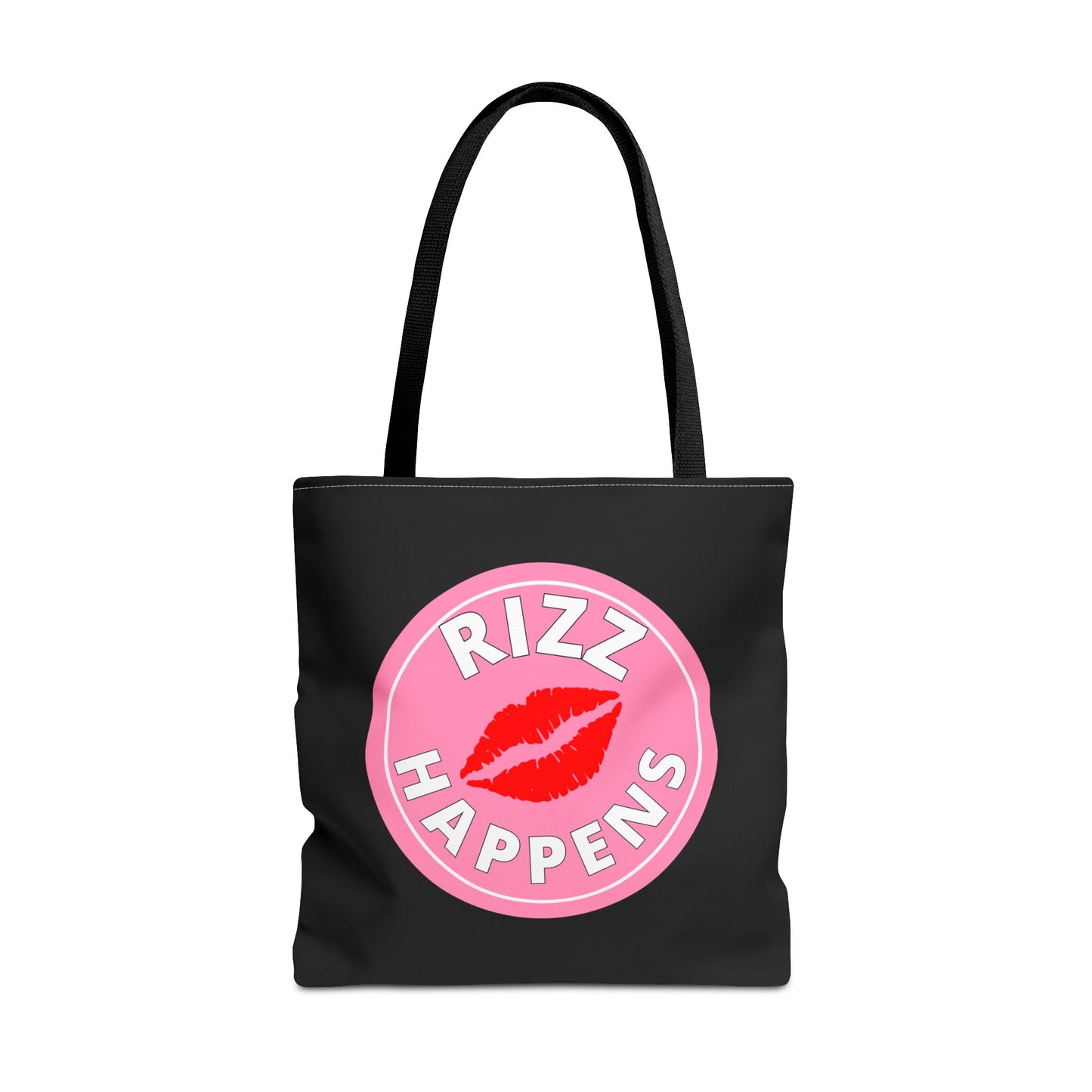 RIZZ HAPPENS- AOP Tote Bag (black) "When You Got It-Flaunt It"
