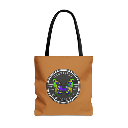 MANHATTAN NYC- AOP Tote Bag (LIGHT BROWN)-"The Bag That Always Gets Compliments"
