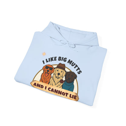 "I LIKE BIG MUTTS-AND I CANNOT LIE-  Unisex Heavy Blend Hooded Sweatshirt -(LIGHT COLORS) "WHEN YOU LOVE BIG DOGS"