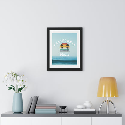 CALIFORNIA RETRO -Framed Poster - Wall Art for Home Decor