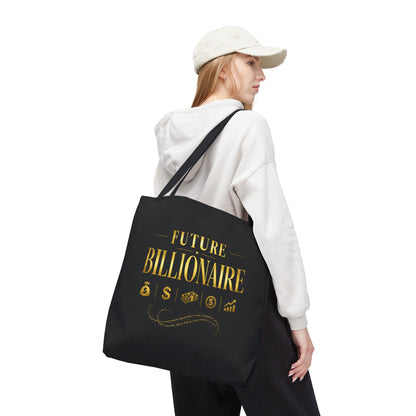 FUTURE BILLIONAIRE- AOP Tote Bag (BLACK)