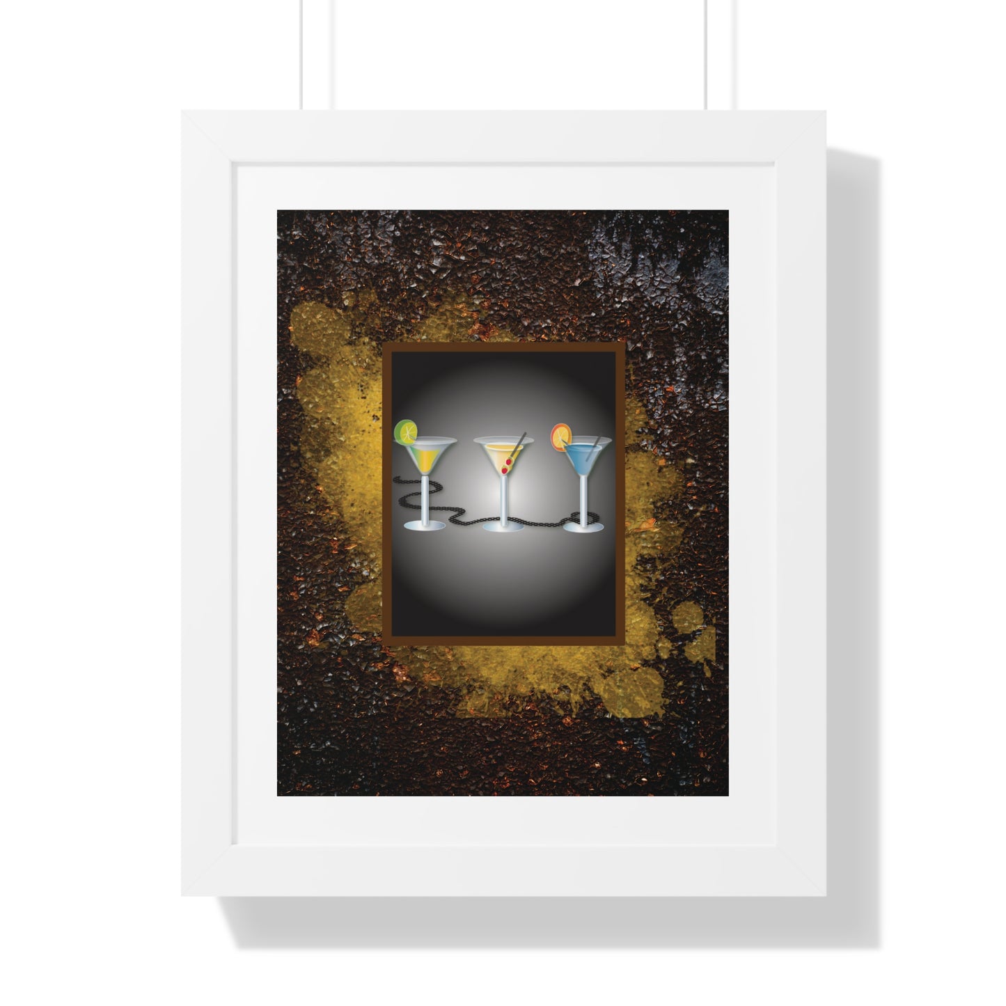 RUSTIC MARTINI Framed Poster - Urban Wall Art for Home Decor