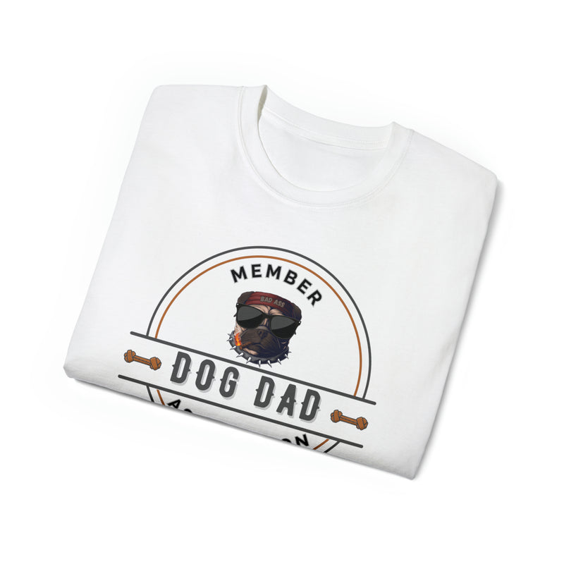 DOG DAD ASSOCIATION- T Shirt (WHITE OR LT.GREY)
