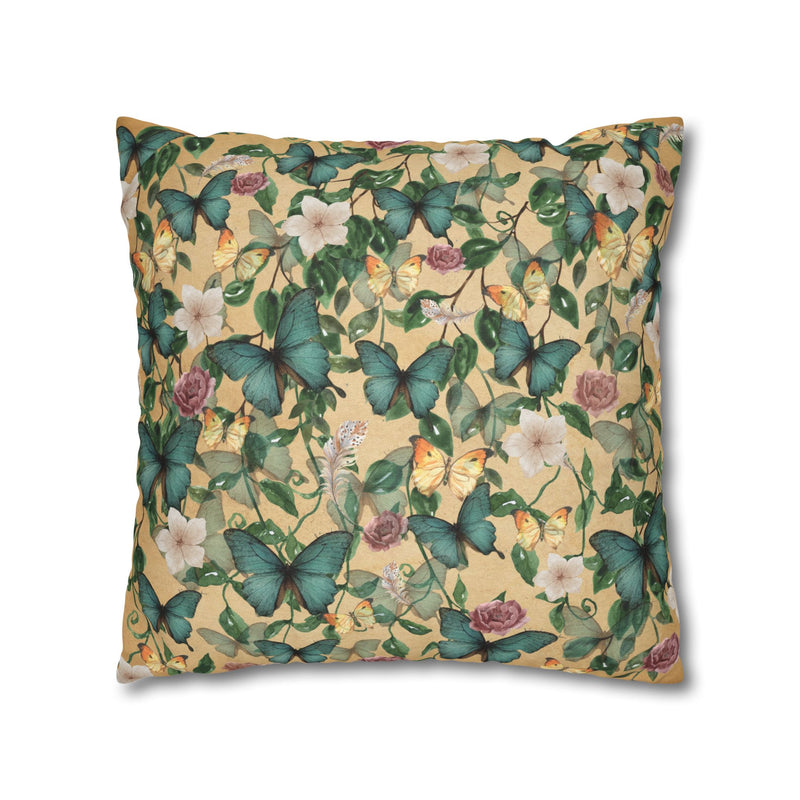 FLOWER POWER Bohemian Floral Pillowcase (COVER ONLY) - Vibrant Decorative Throw Cushion Cover