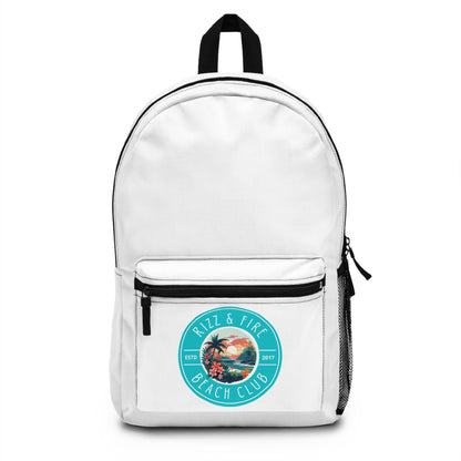 RIZZ & FIRE BEACH CLUB - Empire Backpack (WHITE)"School to Weekend Essential"