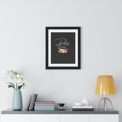 PARIS FRANCE FLORAL - Framed Poster - Urban Wall Art for Home Decor