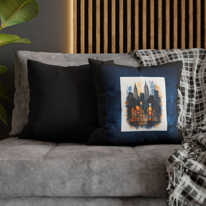 ELECTRIC TIMES SQUARE Bohemian Design  18 x 18  Pillowcase