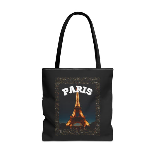 Paris At Night -AOP Tote Bag (BLACK) "Totes Worth Talking About"