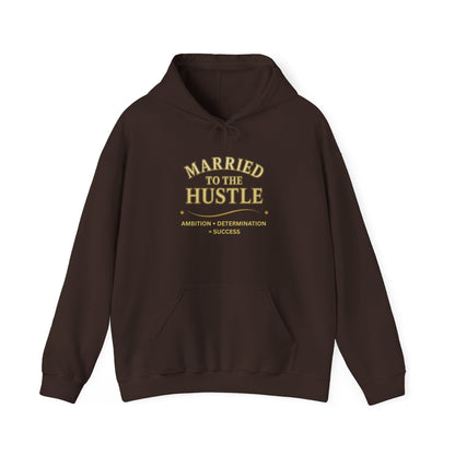 MARRIED TO THE HUSTLE-Unisex Heavy Blend Hooded Sweatshirt (Dark Colors) "Committed To The Grind"