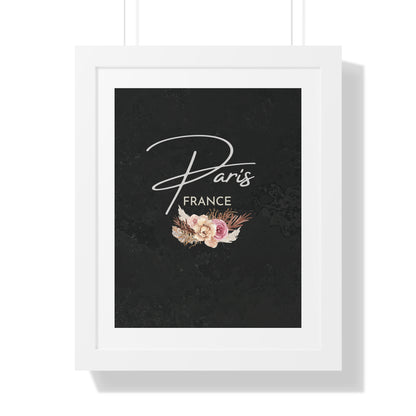 PARIS FRANCE FLORAL - Framed Poster - Urban Wall Art for Home Decor