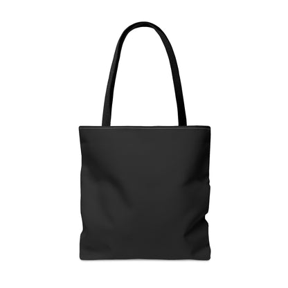 RIZZ HAPPENS- AOP Tote Bag (black)"Back To School, But Make It Aesthetic"