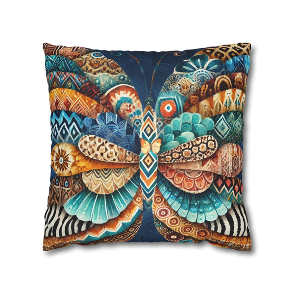 BOHEMIAN BUTTERFLY- Bohemian Design Square Pillowcase (COVER ONLY) - Artistic Home Decor