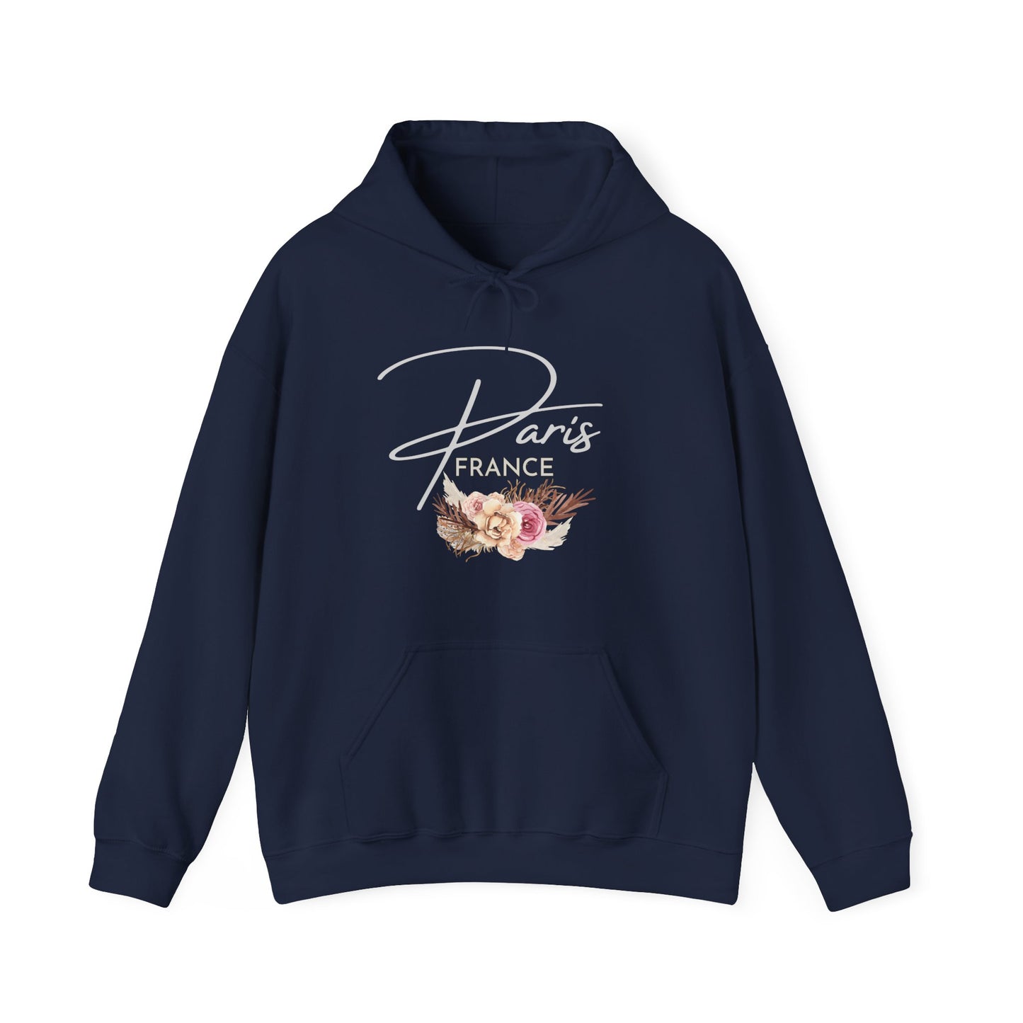 PARIS FLOWERS- Unisex Heavy Blend Hooded Sweatshirt (VARIETY OF COLORS)-“Travel T-Shirt That Slays”