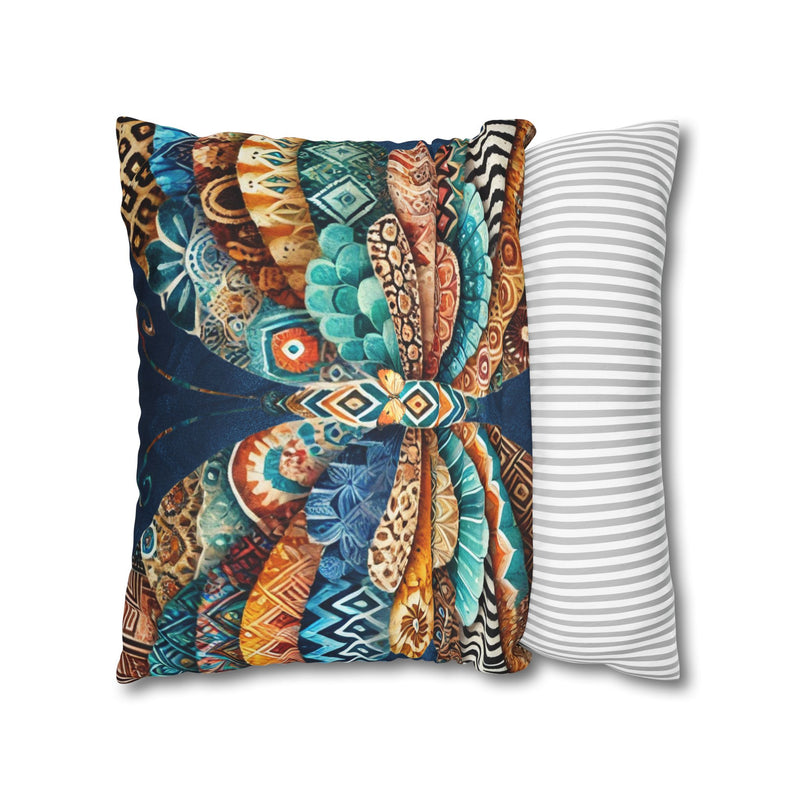 BOHEMIAN BUTTERFLY- Bohemian Design Square Pillowcase (COVER ONLY) - Artistic Home Decor