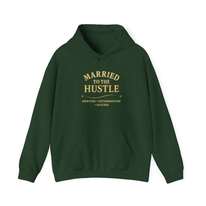 MARRIED TO THE HUSTLE-Unisex Heavy Blend Hooded Sweatshirt (Dark Colors) "Committed To The Grind"
