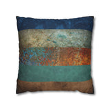 RUSTIC BOHO STRIPES- Bohemian Design Square Pillowcase (COVER ONLY) - Artistic Home Decor