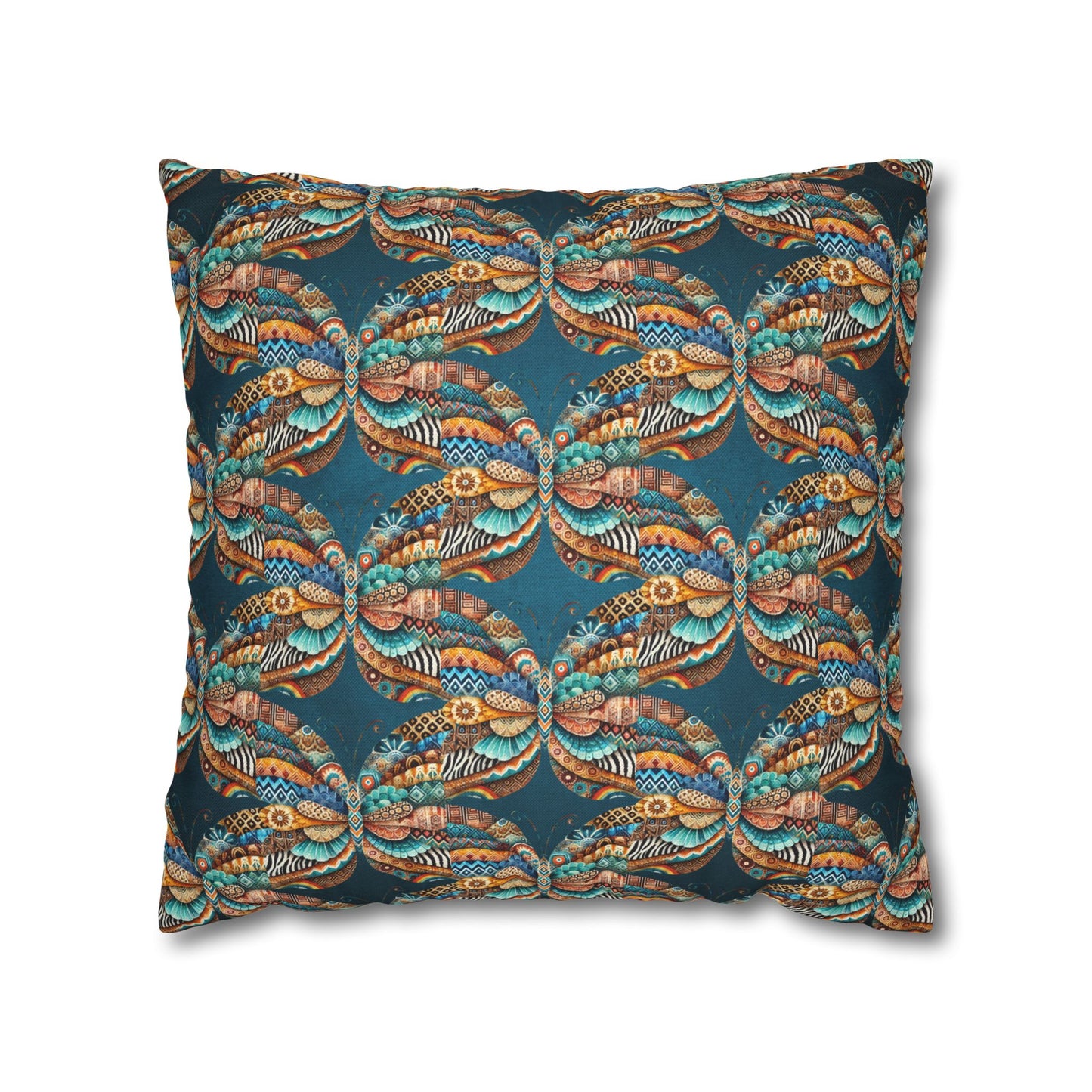ABSTRACT COLLAGE-Bohemian Design Square Pillowcase (COVER ONLY) - "Boho Home Decor"
