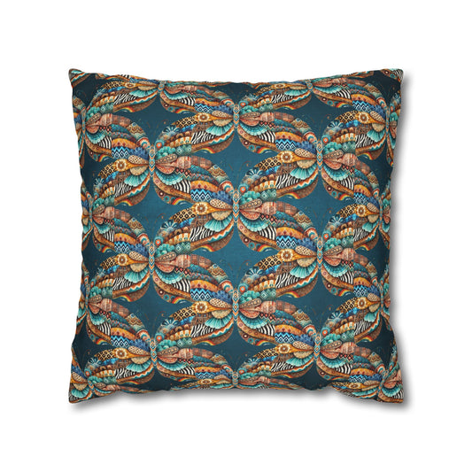 ABSTRACT COLLAGE-Bohemian Design Square Pillowcase (COVER ONLY) - Artistic Home Decor