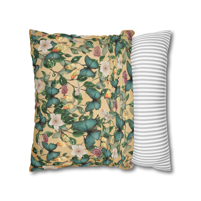 FLOWER POWER Bohemian Floral Pillowcase (COVER ONLY) - Vibrant Decorative Throw Cushion Cover