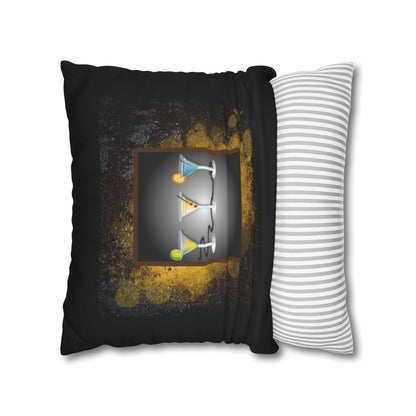RUSTIC MARTINI- Bohemian Design 18 x 18  Pillowcase